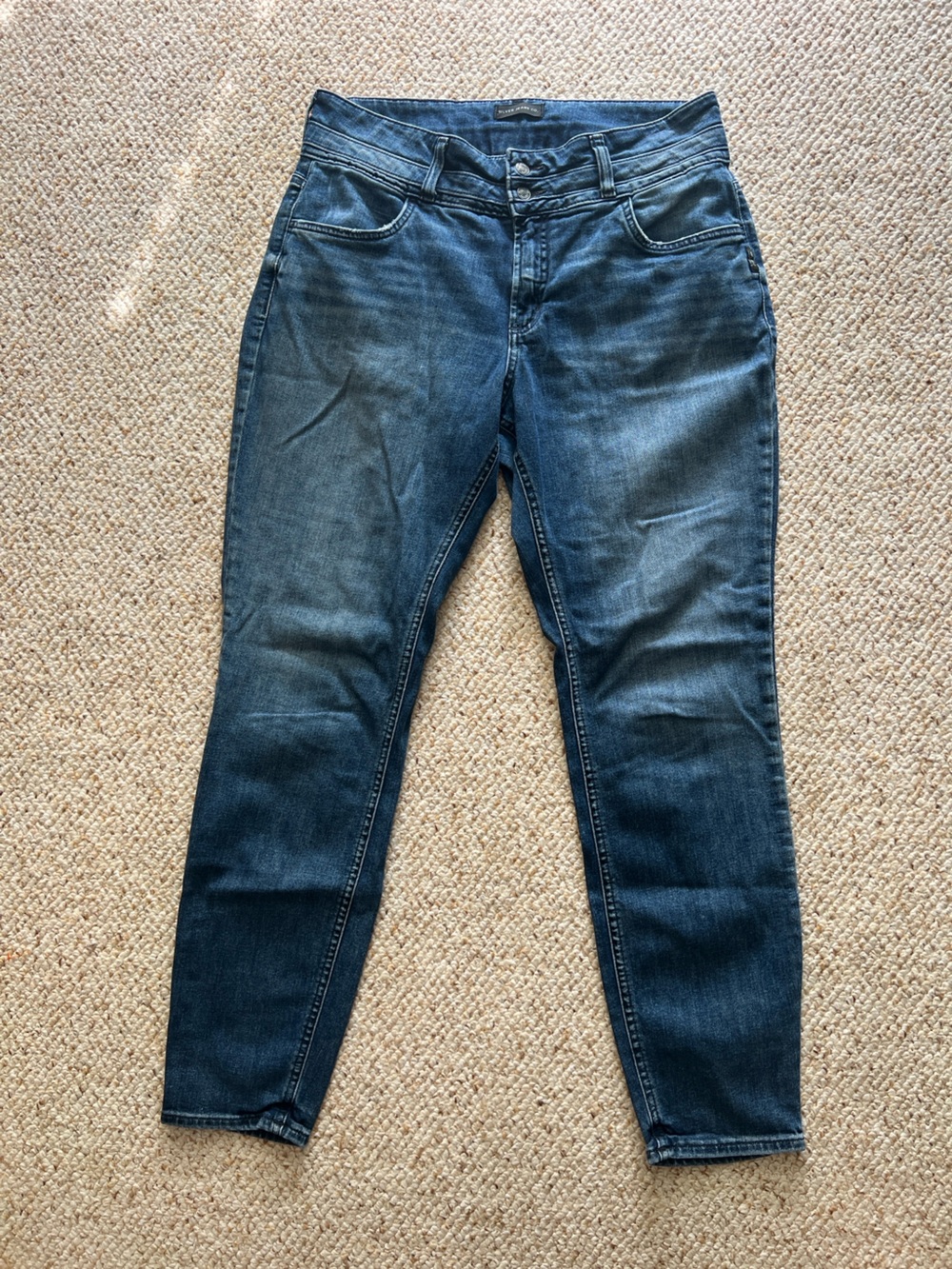 Silver Jeans Avery 31 Dark Blue High-Rise Skinny Jeans
